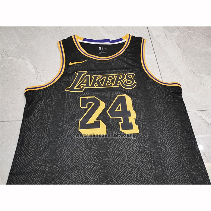 Camiseta Los Angeles Lakers Kobe Bryant NO 24 Ciudad 2017-18 Negro
